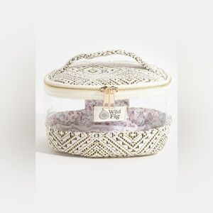 Fame Transparent Clear Top Handle Makeup Case Cosmetic Bag